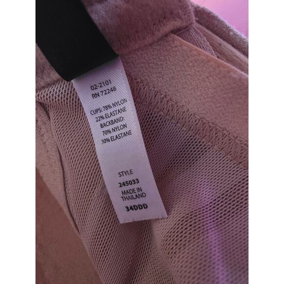 Paramour 34DDD Womens Bra Lined Underwired Adjustable Straps Tan Full Coverage - Picture 5 of 5